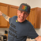Triple Rainbow text hat