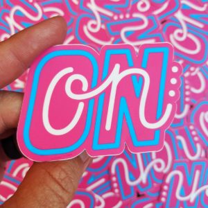 On-On typography sticker