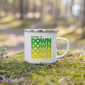 Down Down Enamel Mug