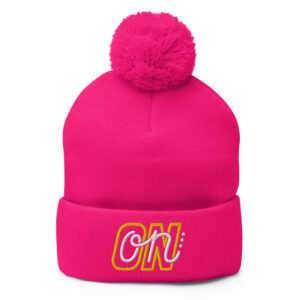 On-On Pom-Pom Beanie - Electric Pink