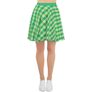 Green Dress Run Skater Skirt