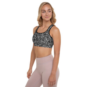 Haring Pattern Sports Bra - Black