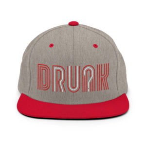 DRUNK RU? two tone snapback hat