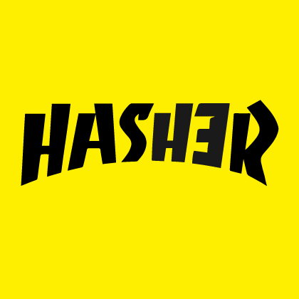Hasher Thrasher parody designs