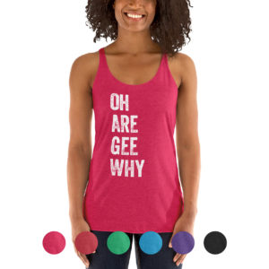 Oh Are Gee Why typographic tank top