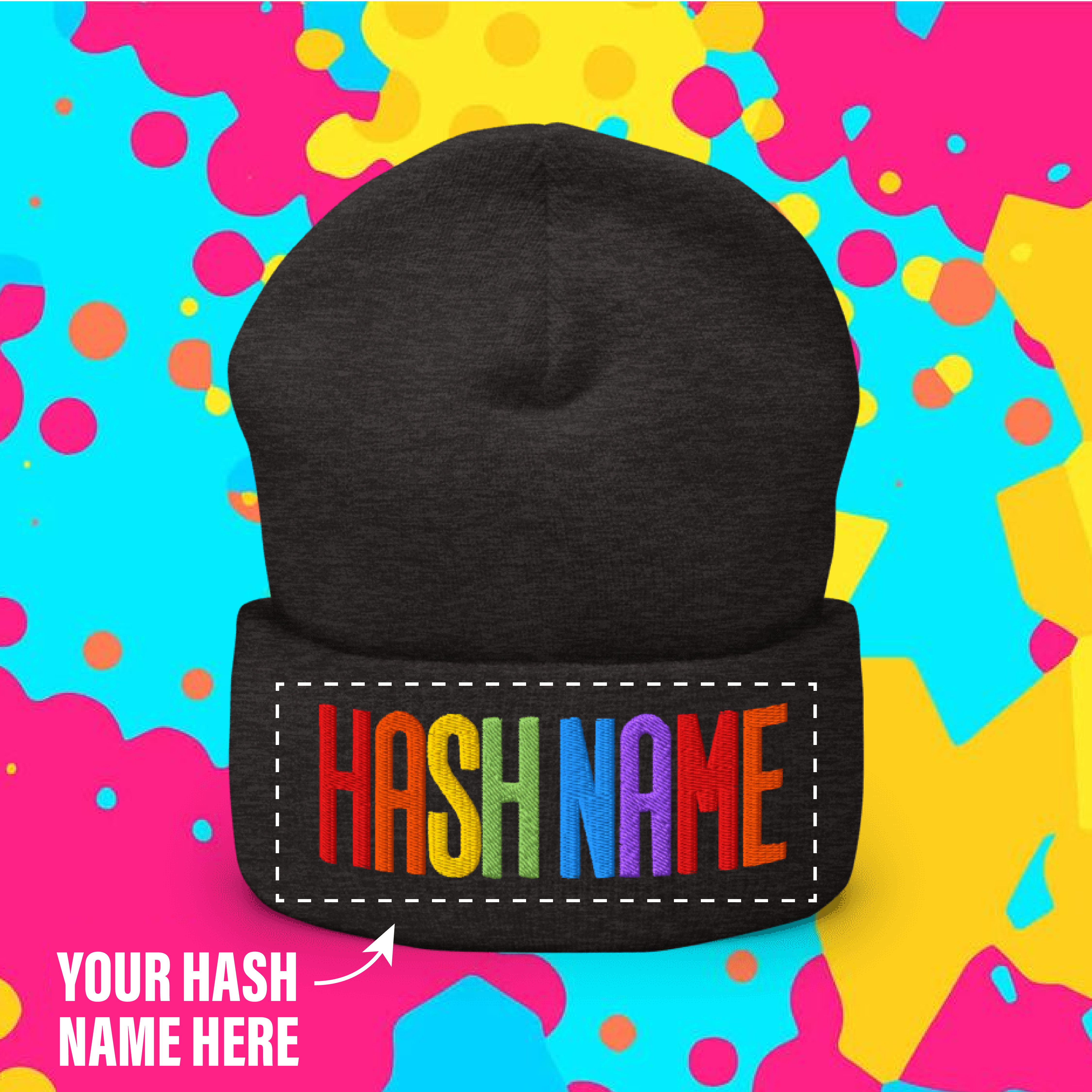 Personalized Hash Name Beanie for winter hashing