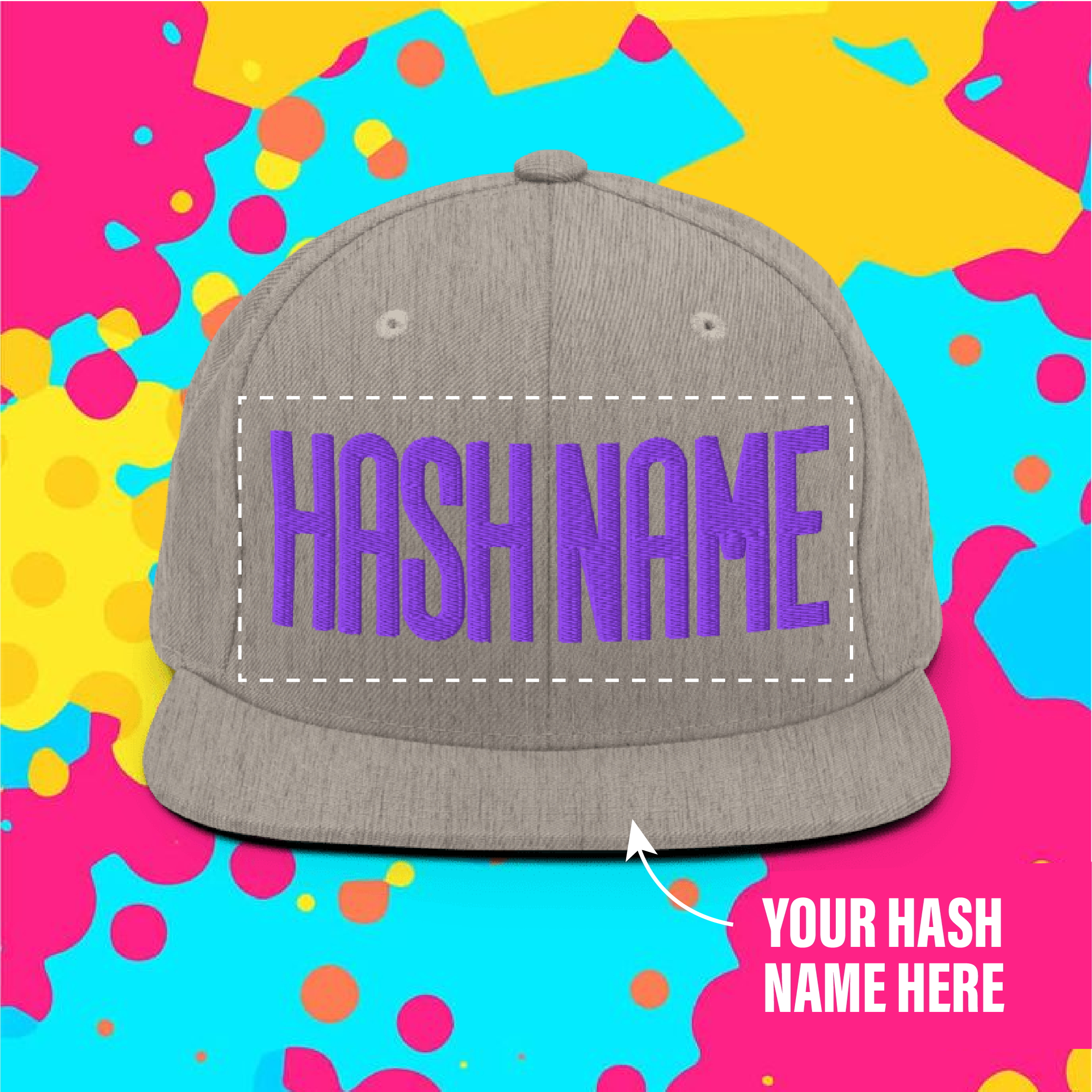 Hash Name Snapback Hat