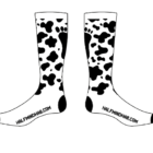 Cow patterned hashing shiggy socks