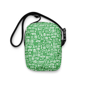Haring Pattern Cross Body Bag - Green Dress edition