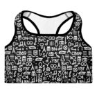 Haring Pattern Sports Bra - Black