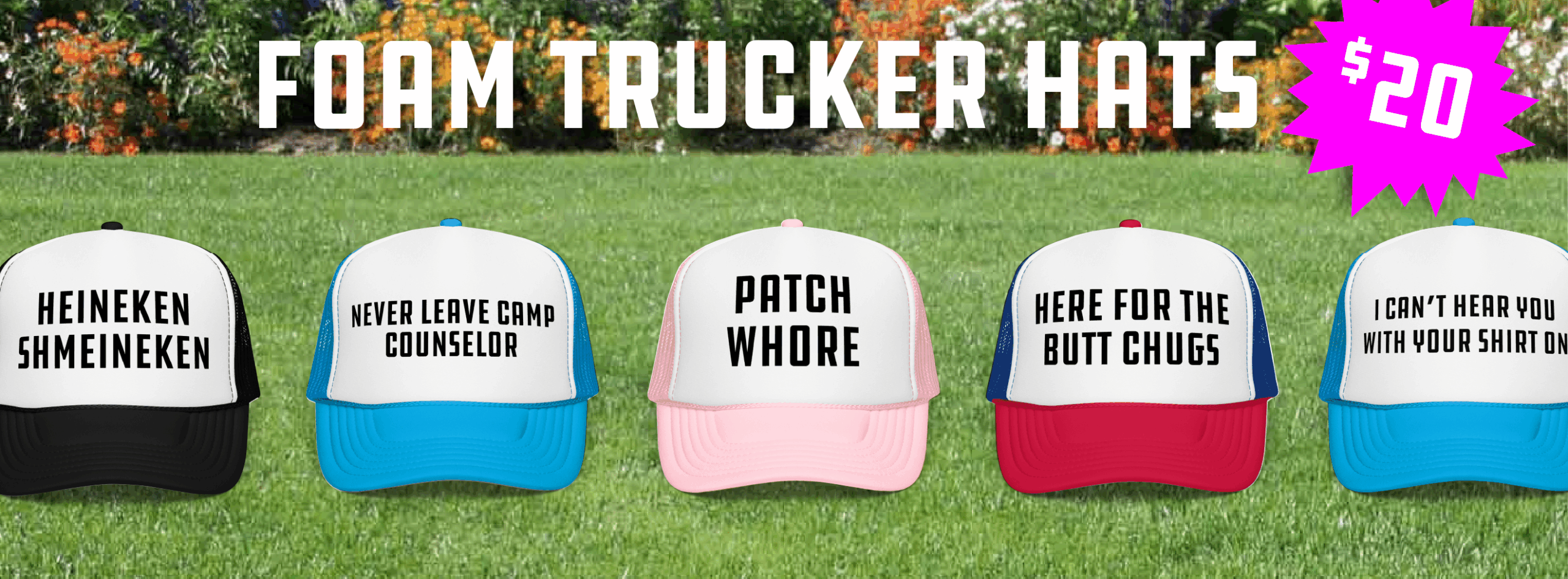 Hashing Themed Foam Trucker Hats