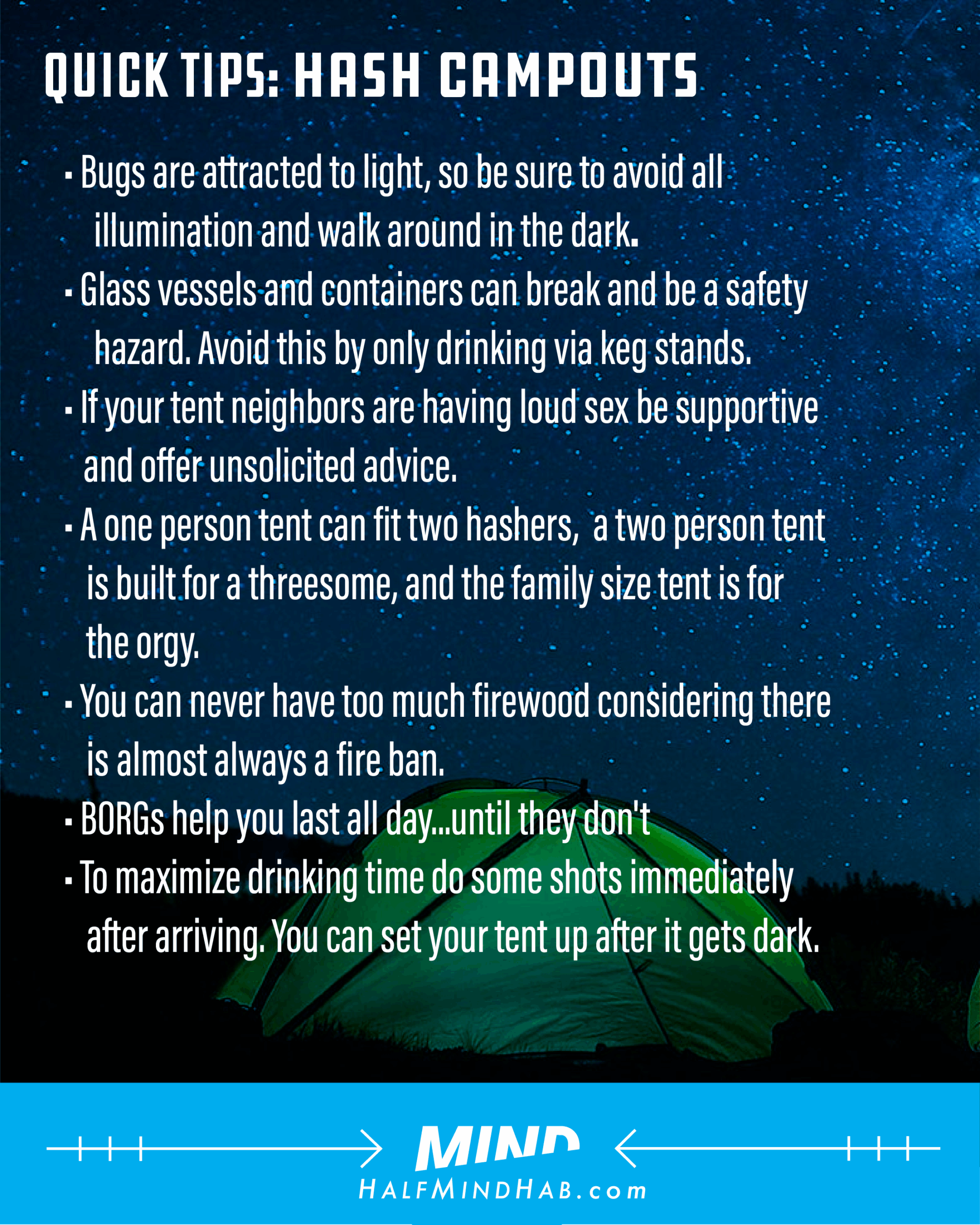 Hash Campout Tips