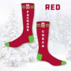 Package Check Holiday Shiggy Socks - Red
