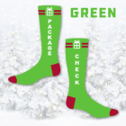 Package Check Holiday Shiggy Socks - Green