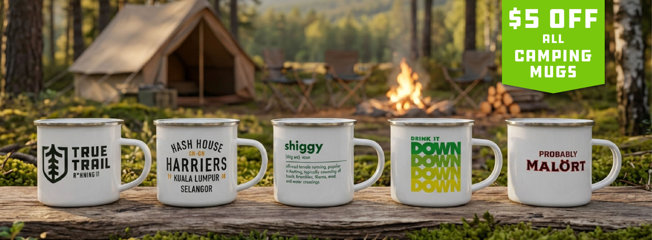 Hash Camping Mugs